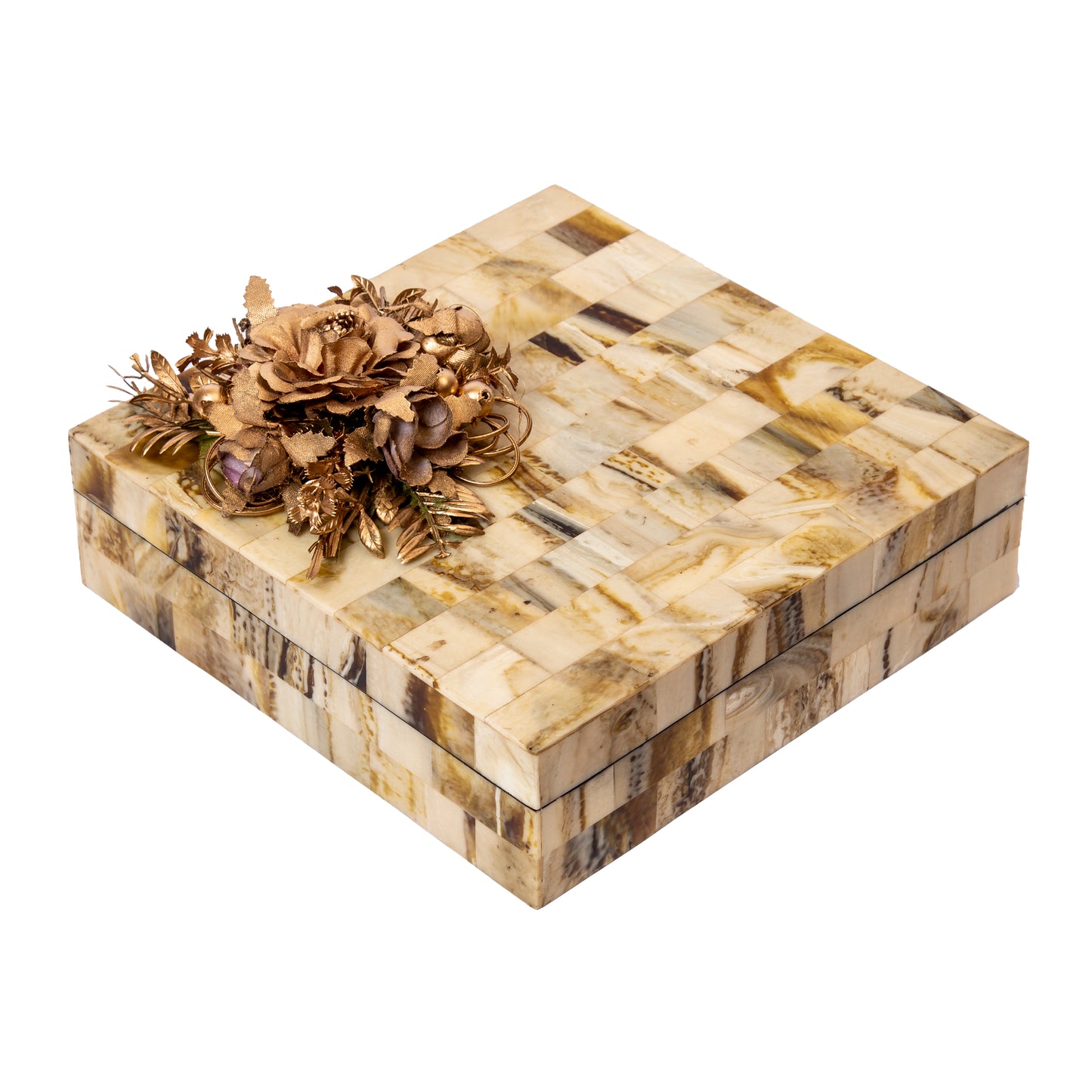 Pearl Elegance Keepsake Box Yellow